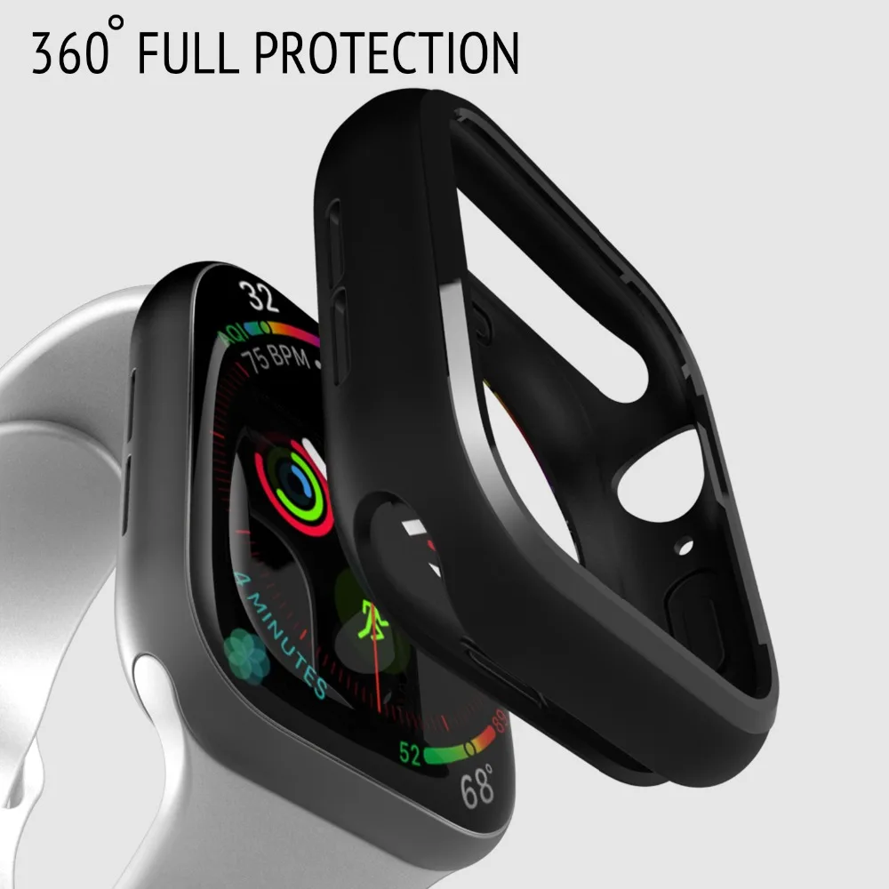 Аксессуар для Apple Watch Series 4 Чехол 44 мм 40 мягкий ТПУ ультратонкий легкий устойчивый