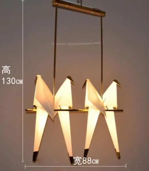 Tube chandelier4H Современная металлическая люстра в скандинавском стиле для ресторана, гостиной, столовой, детской комнаты, светодиодный подвесной светильник в виде птицы - Цвет корпуса: Tube chandelier4H