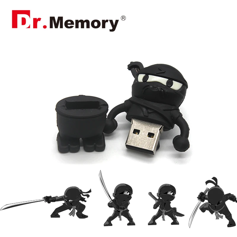 Забавные ниндзя флеш диск USB 2 0 64GB мультяшный накопитель 32 Гб аниме 4 ГБ 8