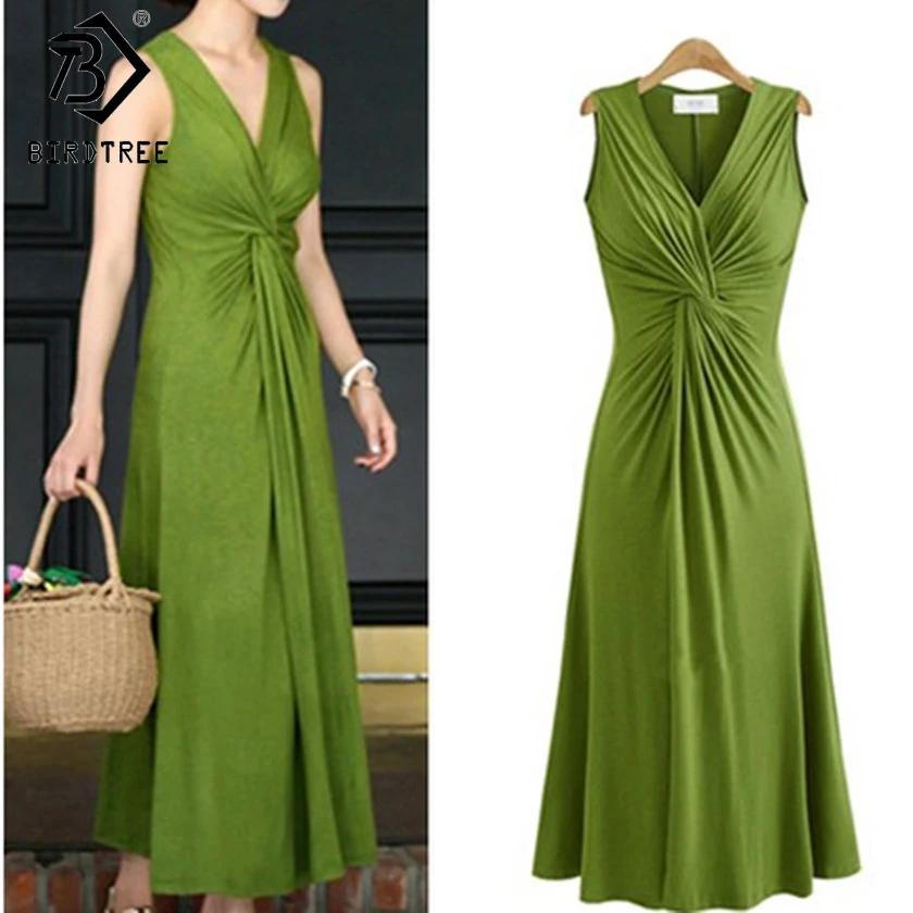 Женское платье Макси Boho повседневное черное пляжное без рукавов с глубоким