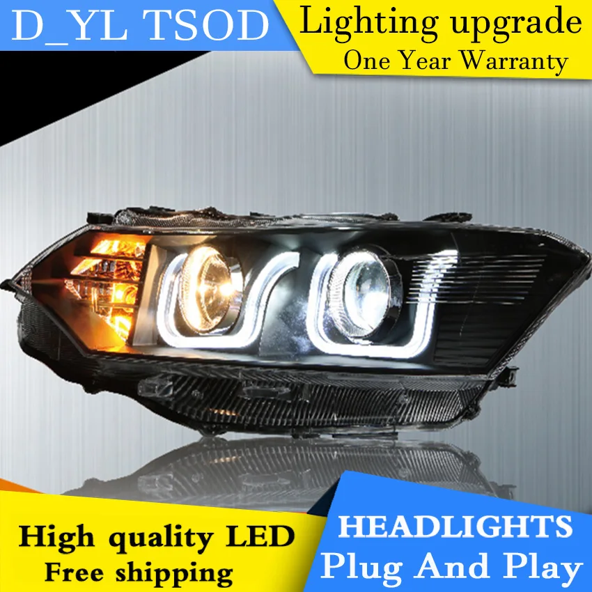

Car Styling For Toyota Vios headlights 2014-2016 Vios led headlight Head Lamp led drl projector headlight H7 hid Bi-Xenon Lens