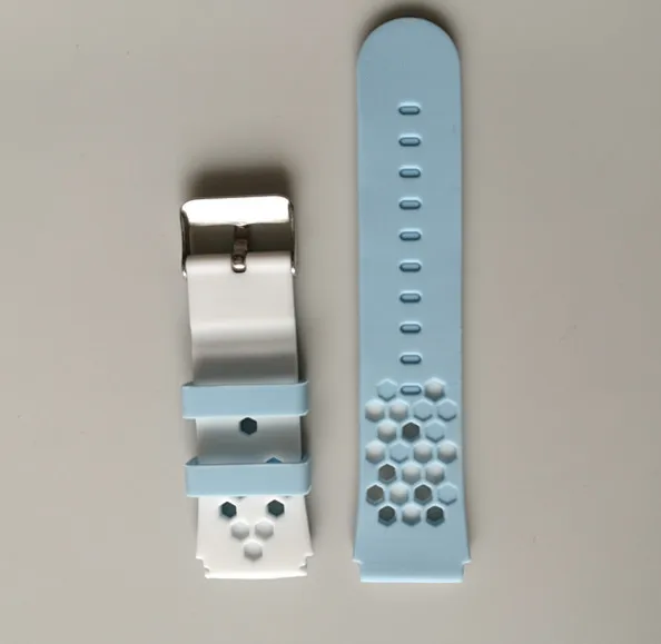 blue and white Сменный ремешок для умных часов для Y21 S4 Y19 Q528 S4 T7, детский gps-трекер, умные часы, ремень, силиконовый ремешок на запястье, умные аксессуары - Цвет: blue and white