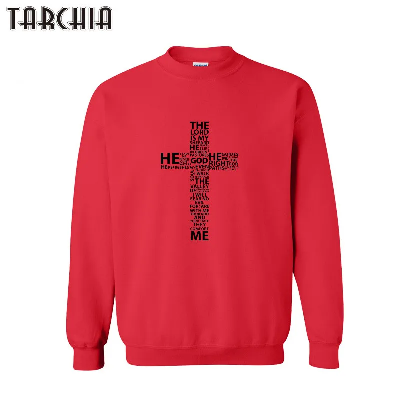 TARCHIA Men CROSS Printed Sweatshirt Hip Hop Casual Hoodies Brand Streetwear Rock Pullover Tops Tracksuit Hoody | Мужская одежда