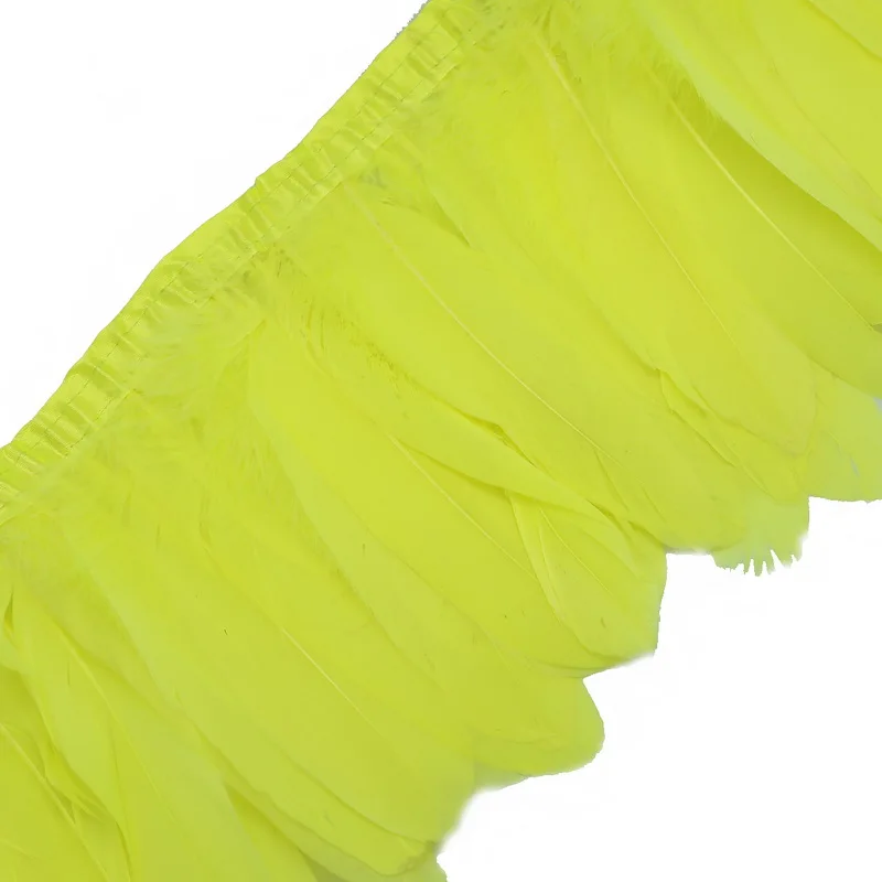 Разноцветные Ленты Из гусиных перьев 2 м/лот окрашенные ленты из 15 20 см