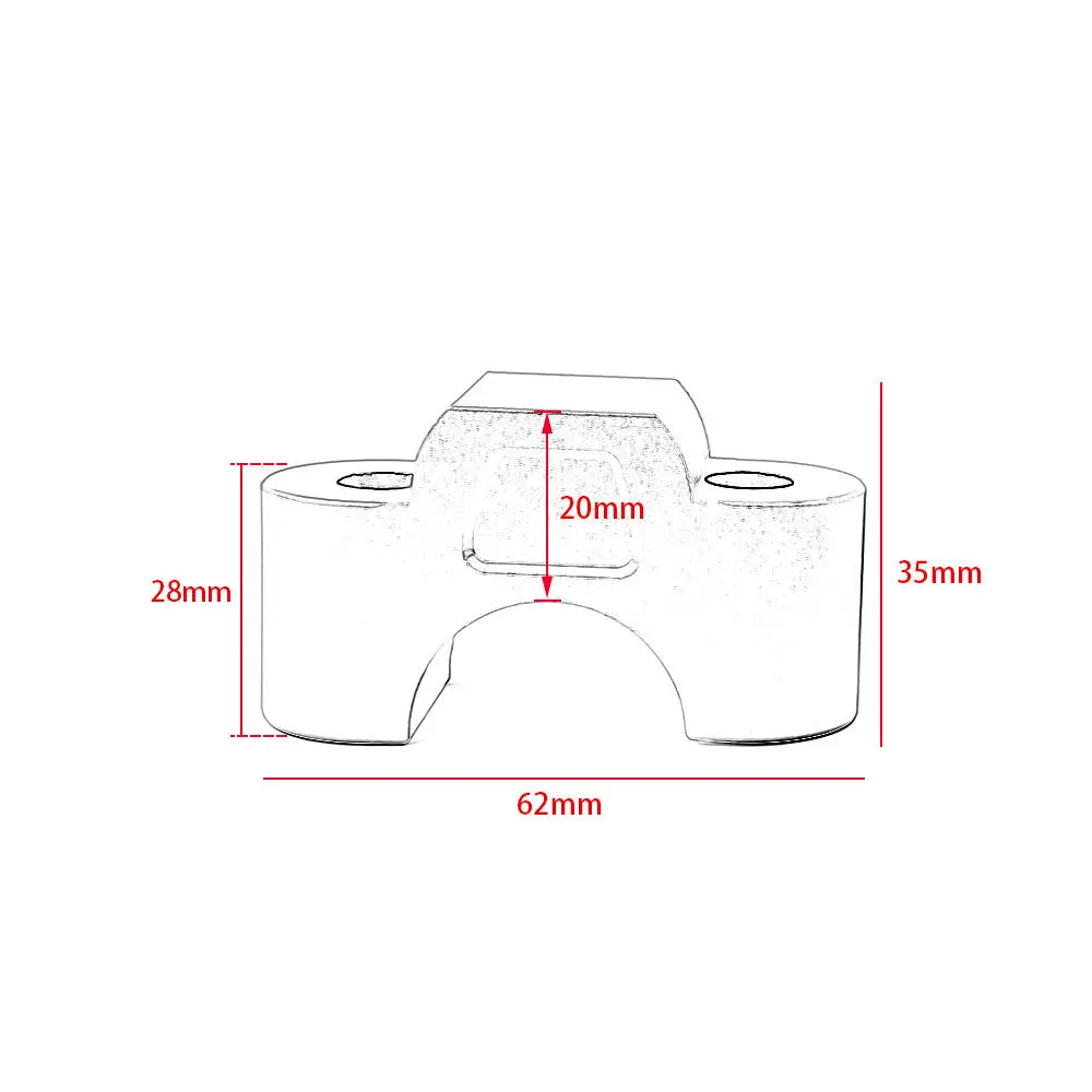 2Pcs Aluminum Motorcycle 28mm Handlebar Riser Handle Bar Clamp For Honda Xadv X-ADV X ADV 750 XADV750- Handlebar Raiser