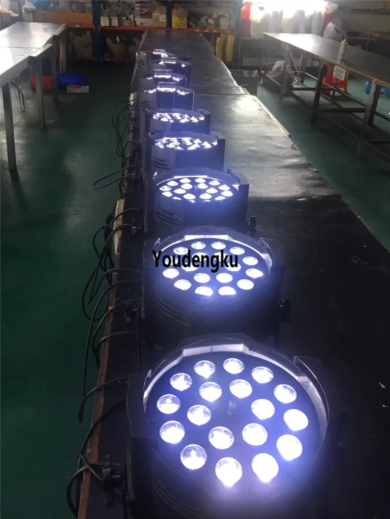 24 pieces home party colorful indoor stage light dmx rgbwa 5 in 1 led aluminium par zoom 18x15w 64 | Освещение
