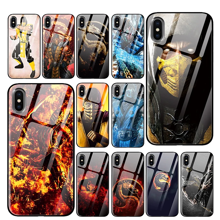 Mortal kombat закаленное стекло телефонные чехлы крышка для Apple iPhone 5 5S SE 6 6s 7 8 Plus X XS Max XR