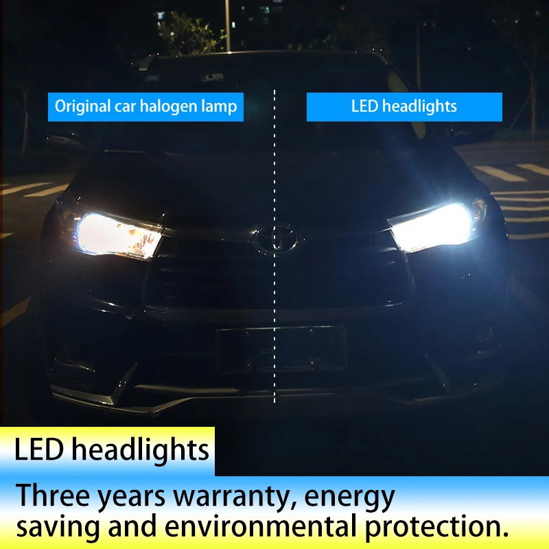 Светодиодный H11 9005 Оригинальная лампа/Hi/lo луч 6000K Автомобильная фара для Toyota Camry