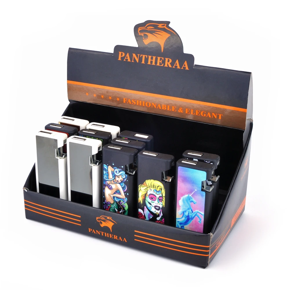 Креативная маленькая перезаряжаемая USB Зажигалка ветрозащитная Электронная