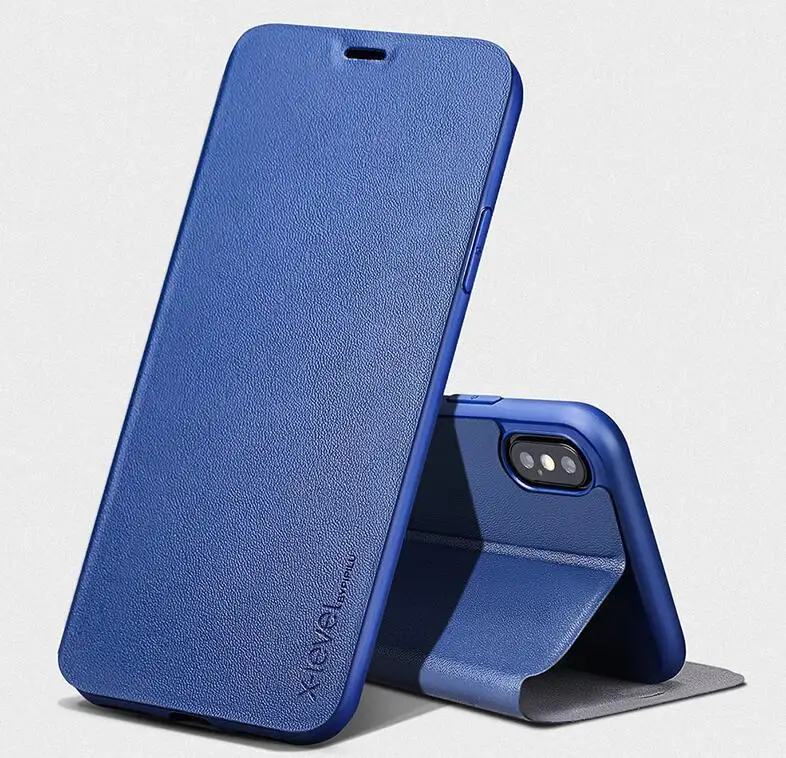 Роскошные Чехлы X Level из искусственной кожи для iphone XR деловой Чехол книжка