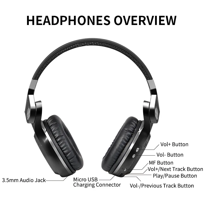 Bluedio T2S Bluetooth наушники беспроводные 4 1 Гарнитура для сотового телефона на