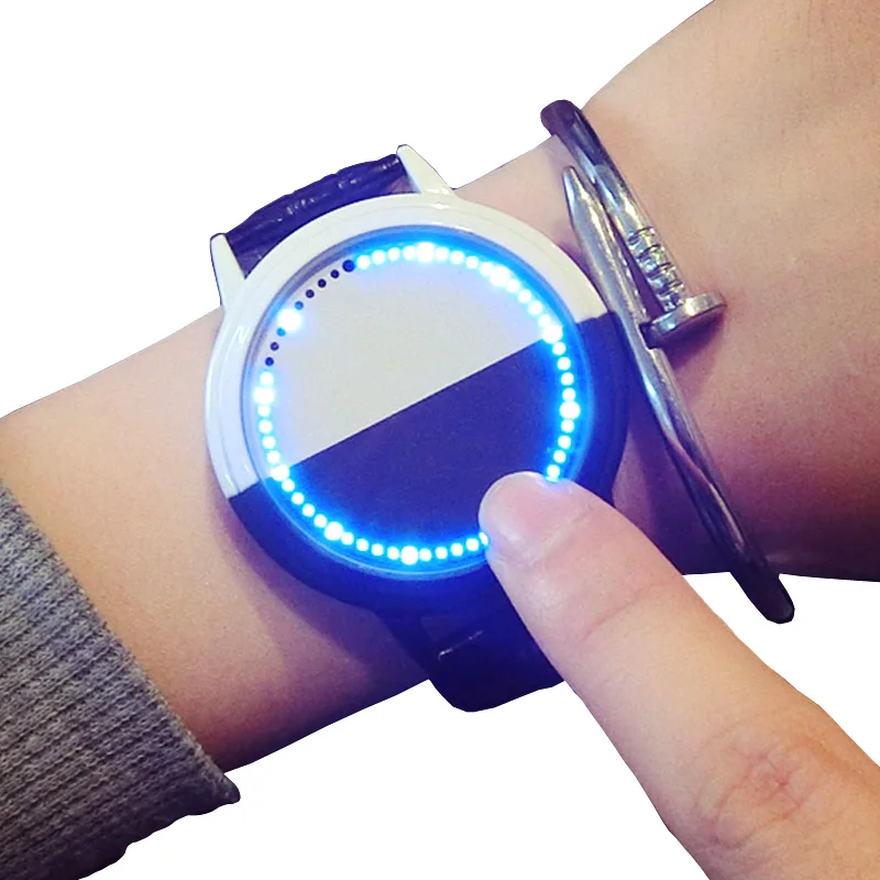 Сенсорный экран минималистский Smart LED Watch кожа нормальная Водонепроницаемый