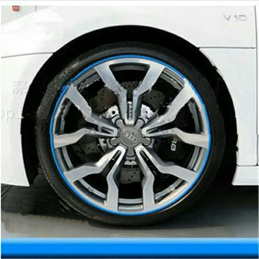 

8M Car Hub Trim Decoration Anti-Collision Strip Wheel Rim Protector Ring Wheel Tire Glue Sticker Guard Auto Motorcycle Styling