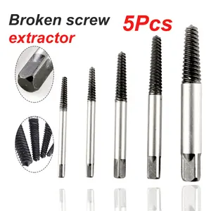 Набор направляющих сверл для извлечения сломанных поврежденных болтов из углеродистой стали, 5 шт.компл.