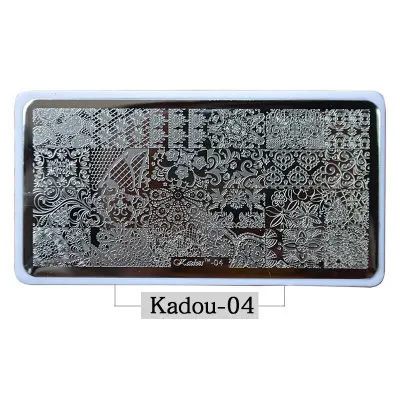 Kadou-04 MAFANAILS Новое поступление 1 шт пластинки для ногтей цветочные кружева DIY 6 стилей трафарет для ногтей Маникюрные шаблонные штампы пластины для дизайна ногтей 3D - Цвет: Kadou-04