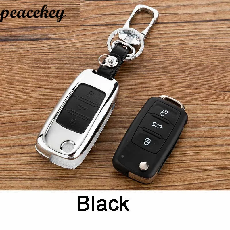 Чехол для автомобильного ключа peacekey чехол из цинкового сплава Skoda Octavia A5 1 2 3 Fabia