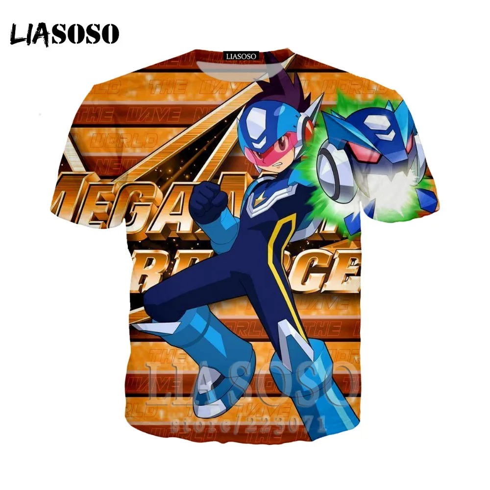 Футболка LIASOSO mega man genesis рисунок 3d печать футболка рубашка Косплей Рокман X легенды