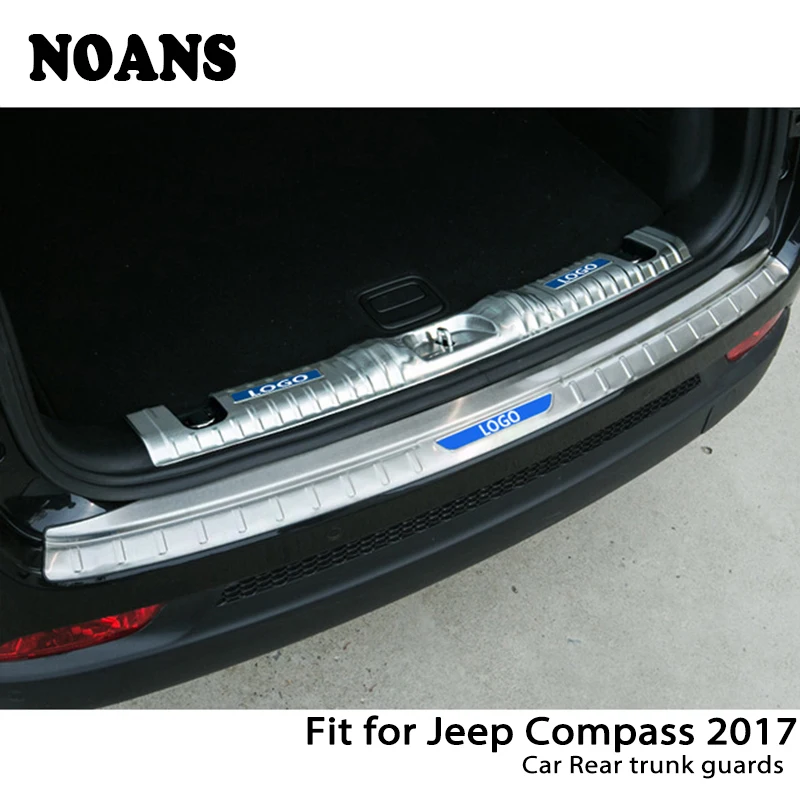 NOANS для Jeep Compass MP авто задний багажник дверь Бампер анти полоски от царапин аксессуары из нержавеющей стали
