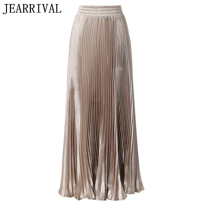 Женская длинная Плиссированная Юбка 2017 новая весенняя подиумная стильная
