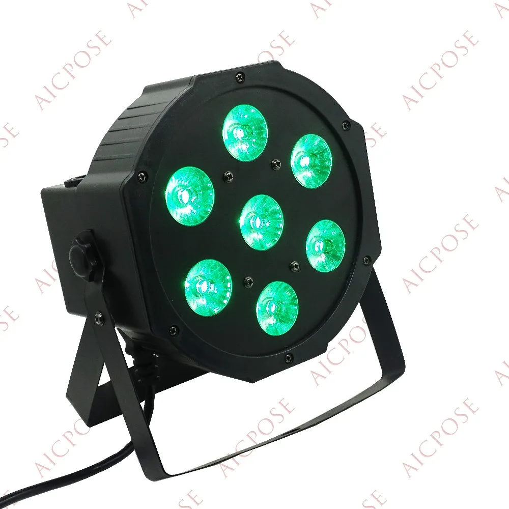 18 шт./лот 25 Угловые большие линзы 7x18 Вт led Par огни RGBWA UV 6in1 плоские par dmx512 дискотечные