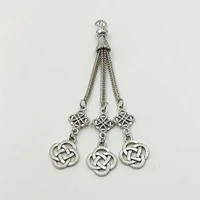 metal tasbih accessories tassels three chains classic style popular rosary tassel metal tasbih pendant