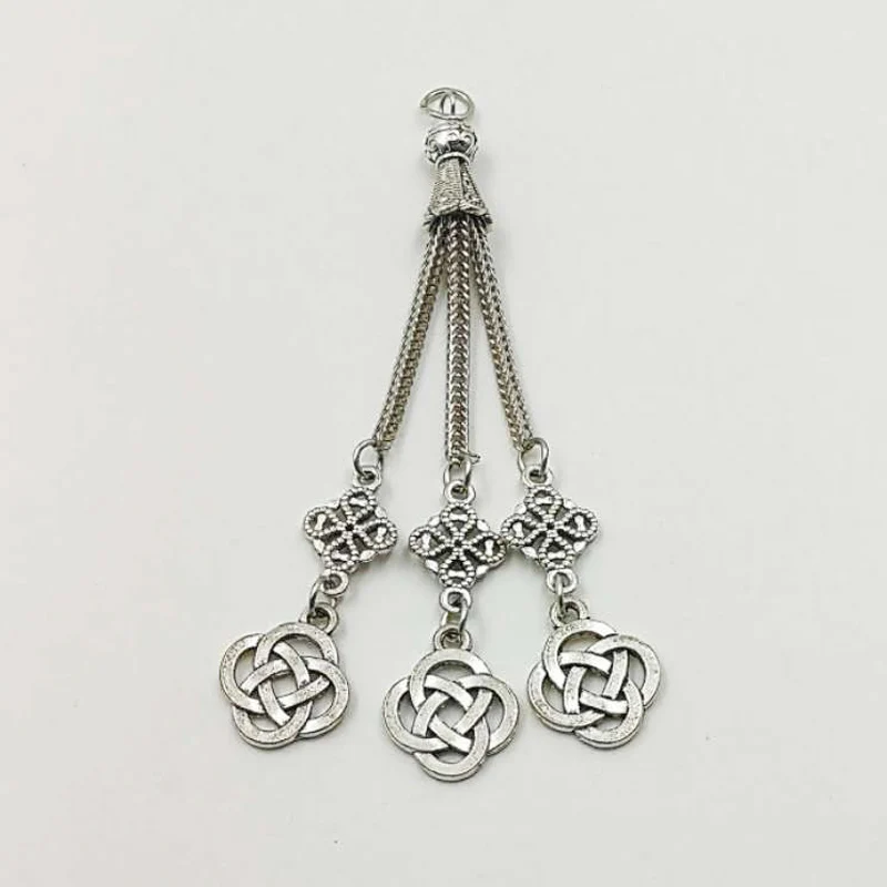 Металлическая подвеска Tasbih с кисточками три цепи классический стиль|Подвески| |