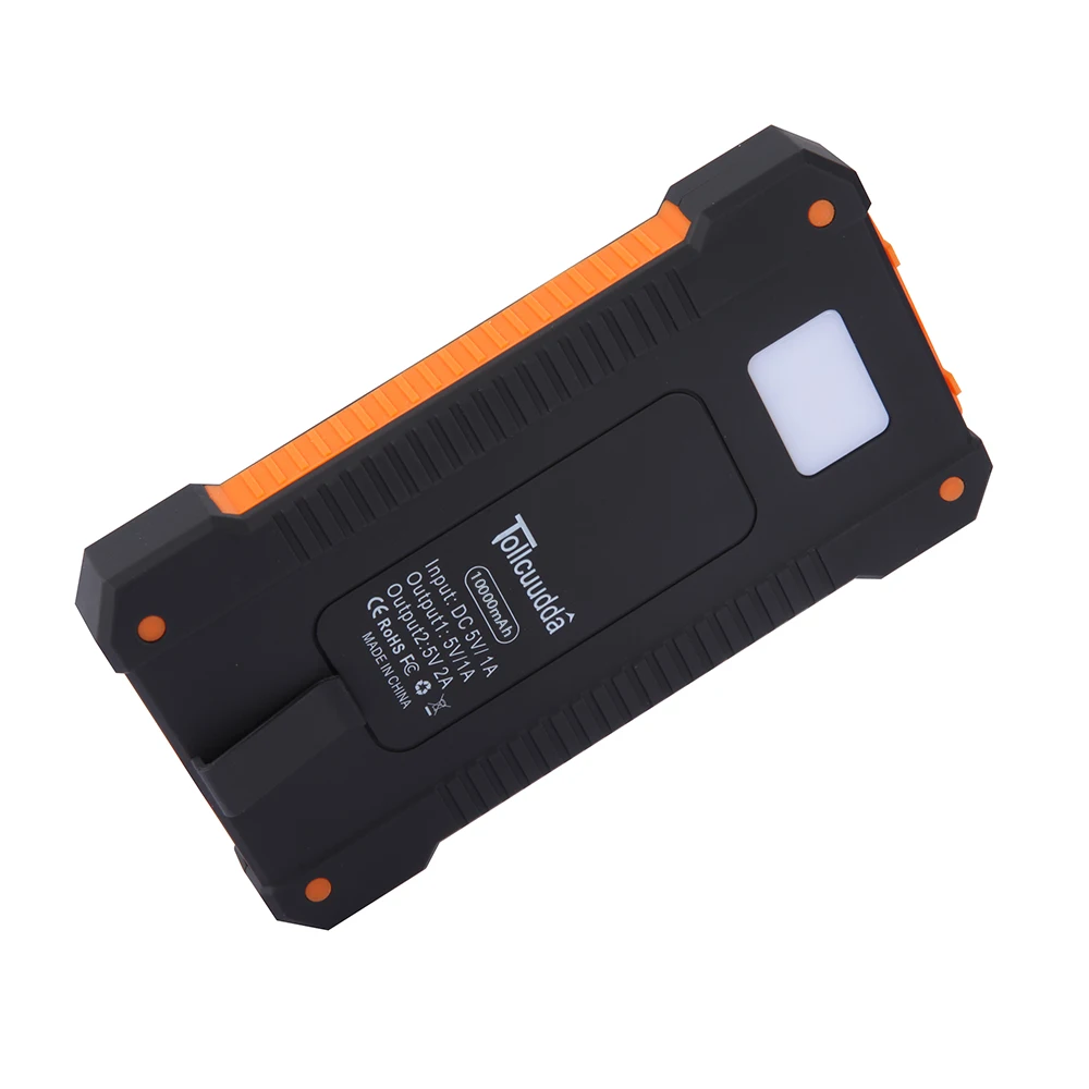 Tollcuudda Solar Power Bank 10000mah Cell Phone External Poverbank Charger For Iphone Xiaomi Mi Battery Portable Bateria Externa | Мобильные