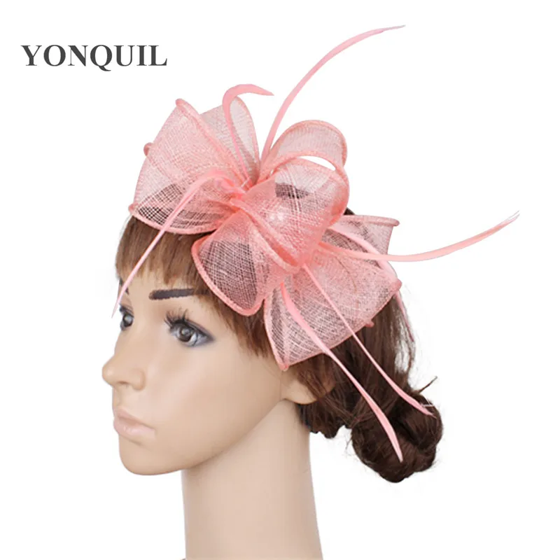 

Charming Sinamay Elegant Headwear Women Ladies Fashion Hair Accessories Formal Party Dinner Fascinator Hat Fancy Feathers