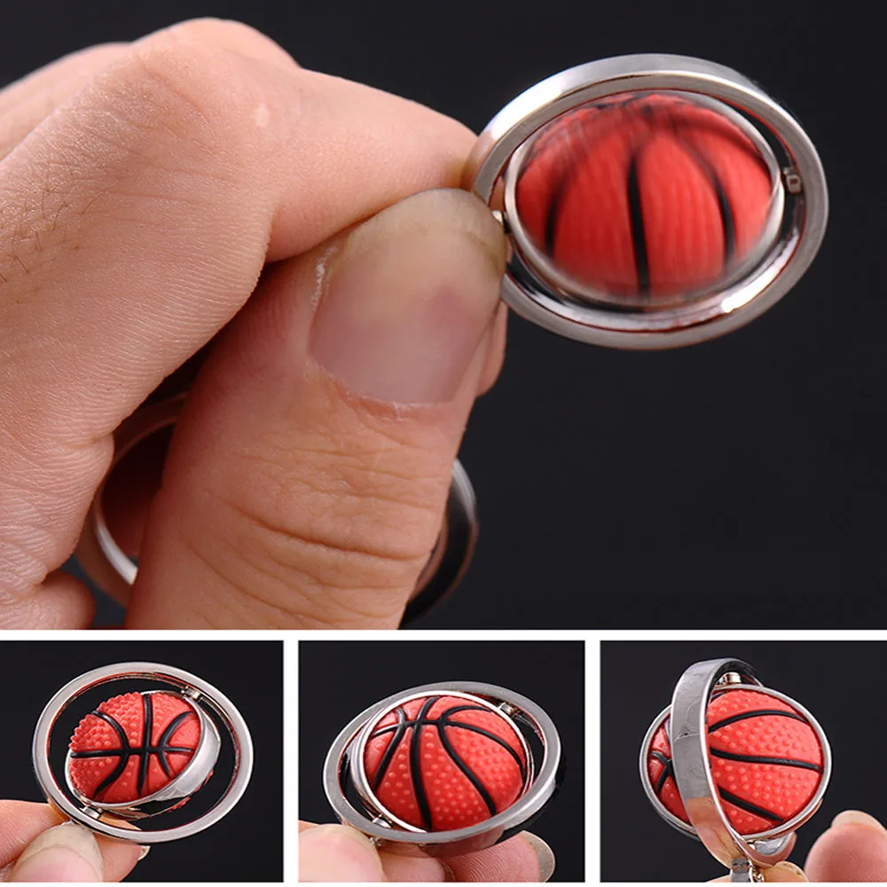 Модный автомобильный брелок из сплава для ключей держатель 3D милый вращающийся