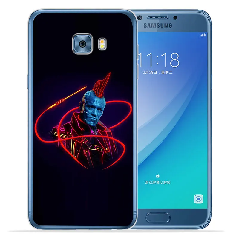 Роскошные Marvel для samsung Galaxy A9 A8 A7 A6 A5 A3 чехол силиконовый чехол, корпус Etui Железный человек Тор hero ракета