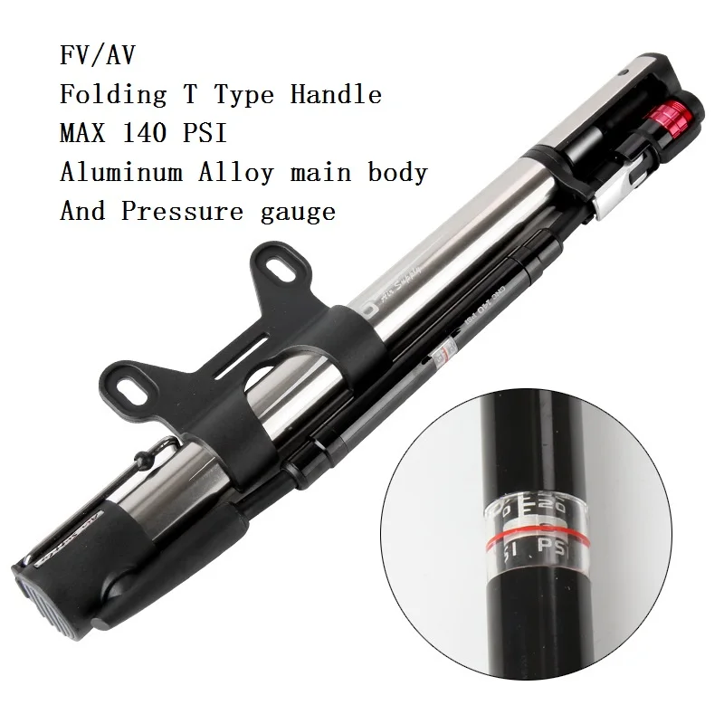 

Giyo Ultralight 140 PSI Bicycle Mini Pump Bike High Pressure Inflator Presta / Schrader valve Bicycle Tire Pump Bike Accessories