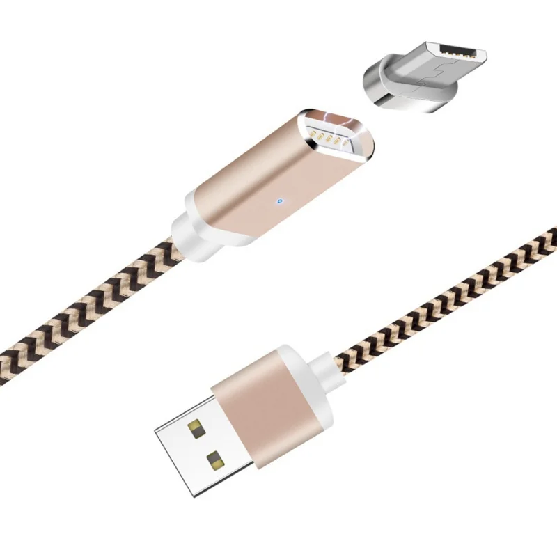 3 в 1 Магнитный кабель Micro USB Type C Быстрая зарядка нейлон синхронизировать