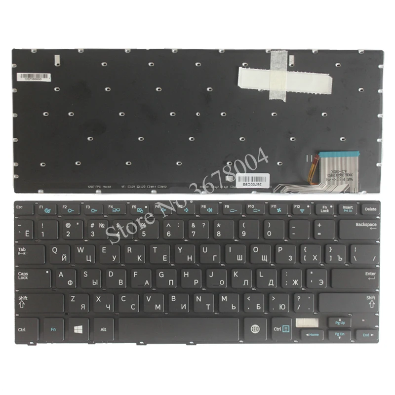 Новая русская клавиатура для Samsung 7 Ultra 730U3E NP730U3E 740U3E NP740U3E RU черная ноутбука с