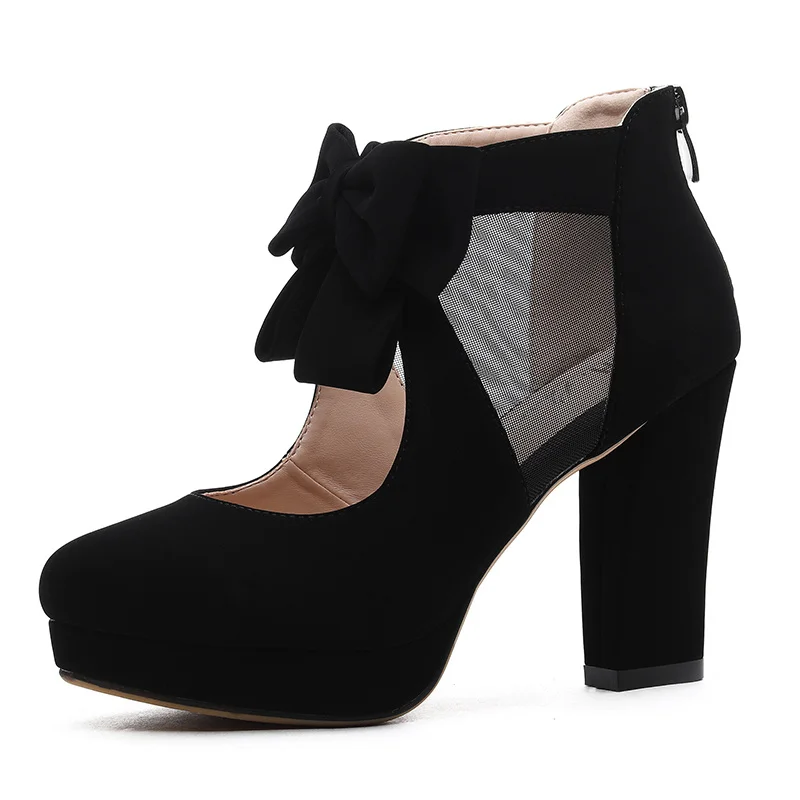 Высокое Качество Бабочка-узел Экстремальные Высокие Каблуки Женщины