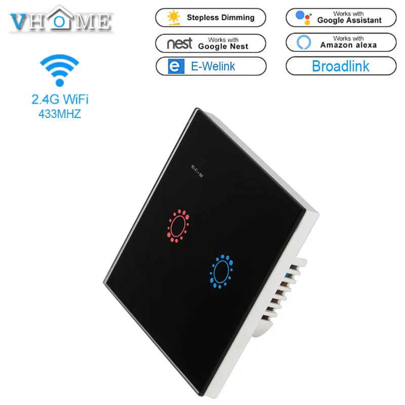 Ewelink Wifi настенный выключатель света + RF 433 МГц пульт дистанционного управления