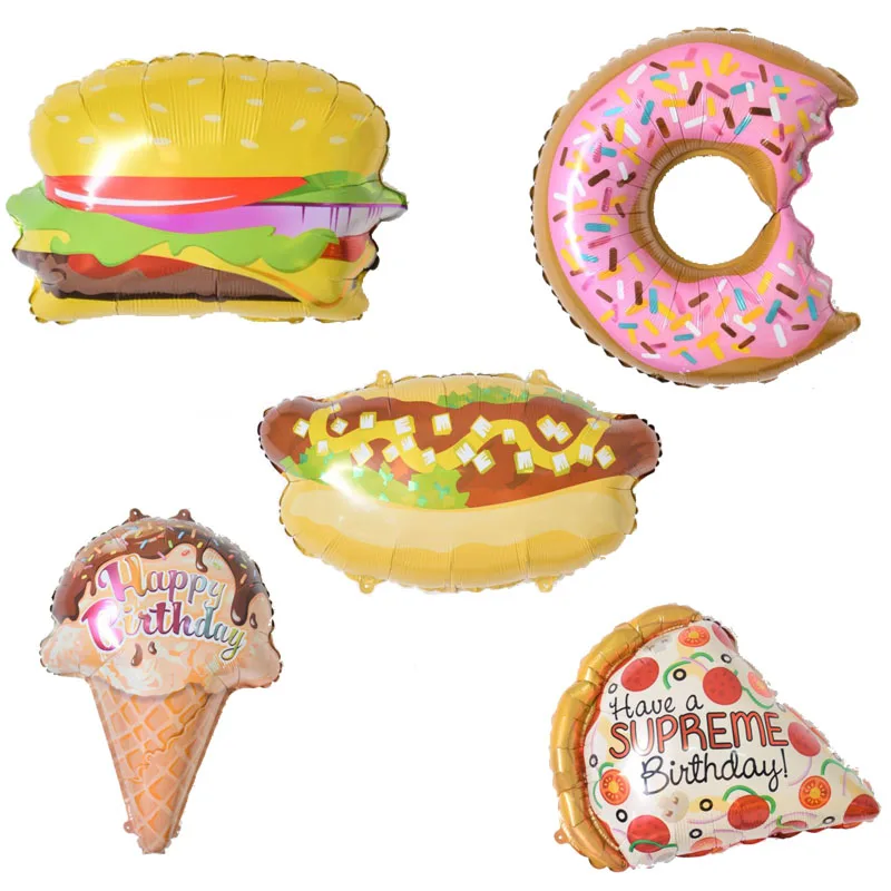 1 шт. крем для пончиков гамбургер хот-дог день рождения надувные шары вечеринки