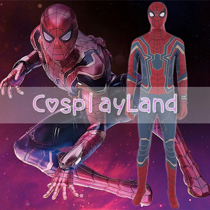 2018 Мстители Бесконечность война Человек-паук Косплей Костюм Хэллоуин костюм для