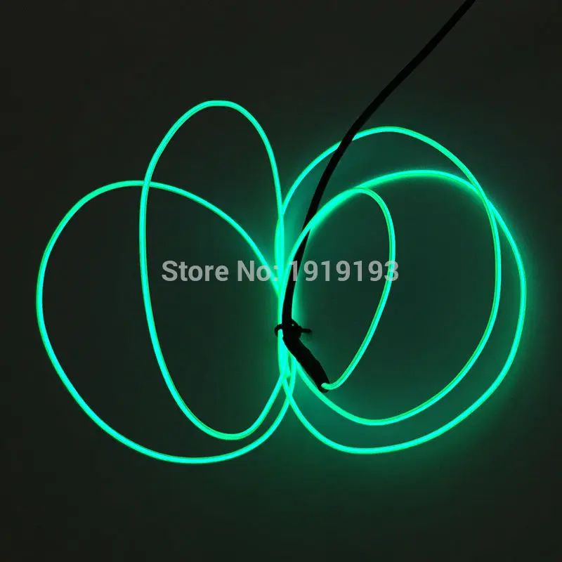 Green 1,3 мм 2 метры EL провода светодиодный полосы Neon нитки свет с DC3V контроллер для переключения режимов мигания для типа сделай себе сам дизайн, Рождество, деревья, вечерние, для праздника - Испускаемый цвет: Green
