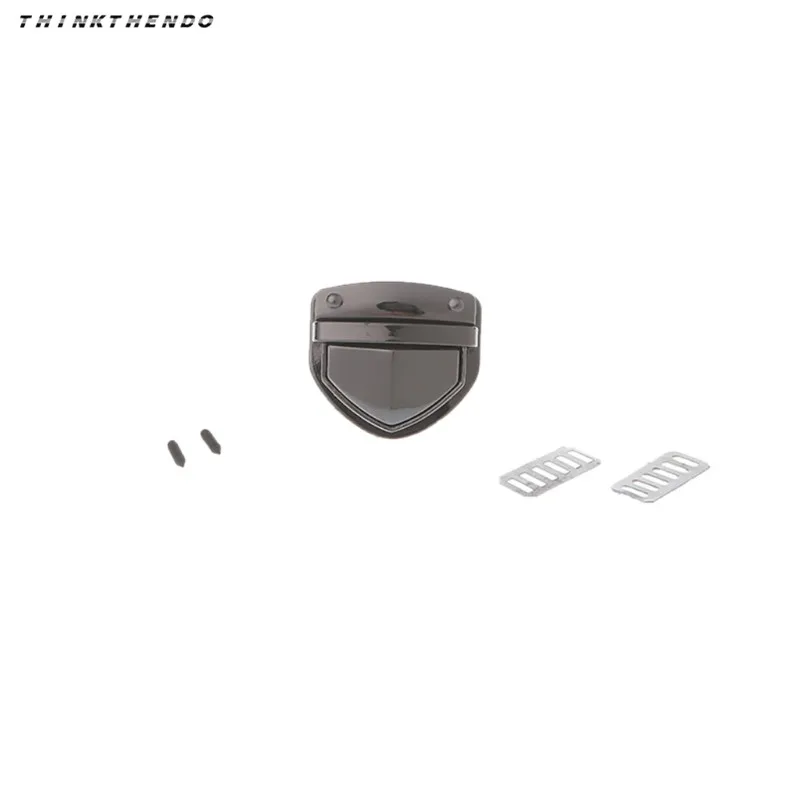 black Замок для сумки металлическая застежка поворотный замок для DIY сумки Сумка кошелек фурнитура Аксессуары - Цвет: black