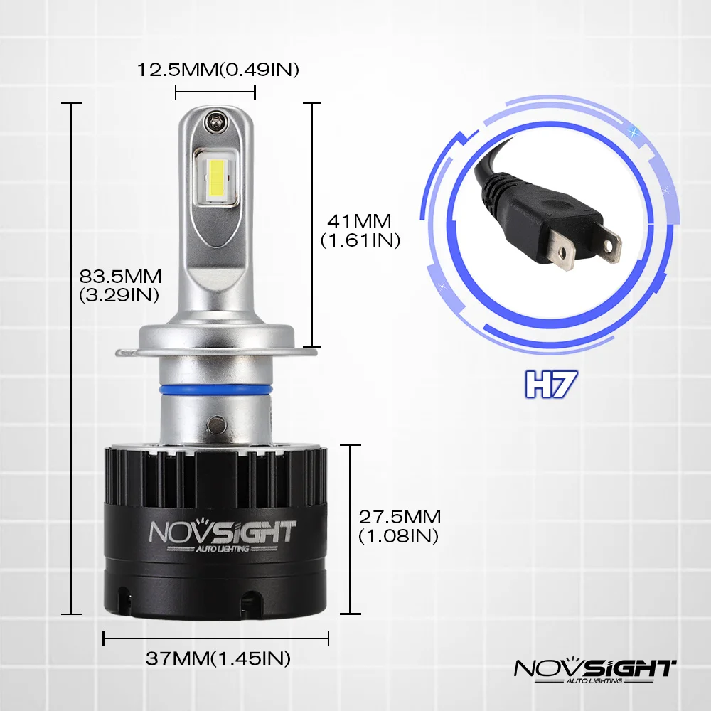 NOVSIGHT супер яркие фары автомобиля H4 высокий низкий пучок H7 Led HB3 hb4 h8 h1 9006 9005 h11 Светодиодная лампа 80 Вт 14400LM авто фары лампы