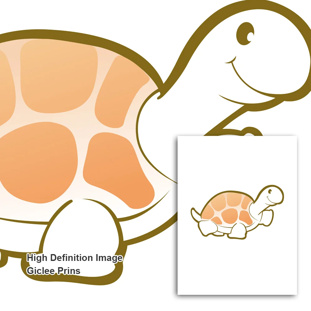 Лошадь черепаха медведь Осьминог кролик питомник скандинавский постер и принты