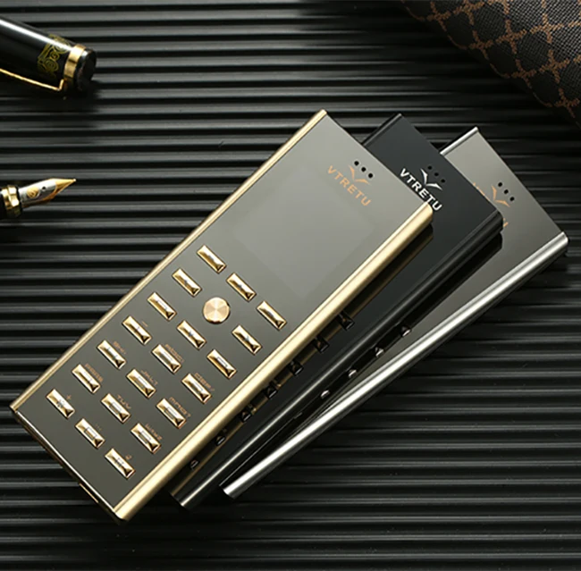 Роскошный Ультратонкий тонкий телефон с MP3, Bluetooth, двумя sim-картами, металлический корпус