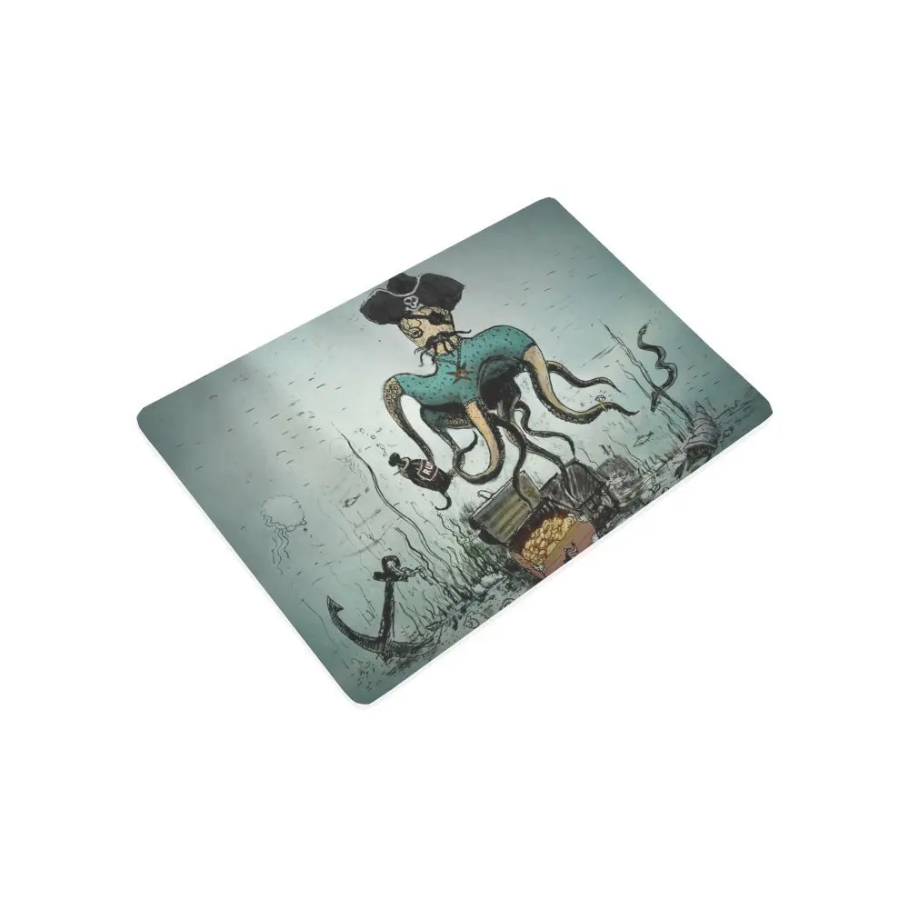 Противоскользящий дверной коврик с изображением пиратского осьминога домашний