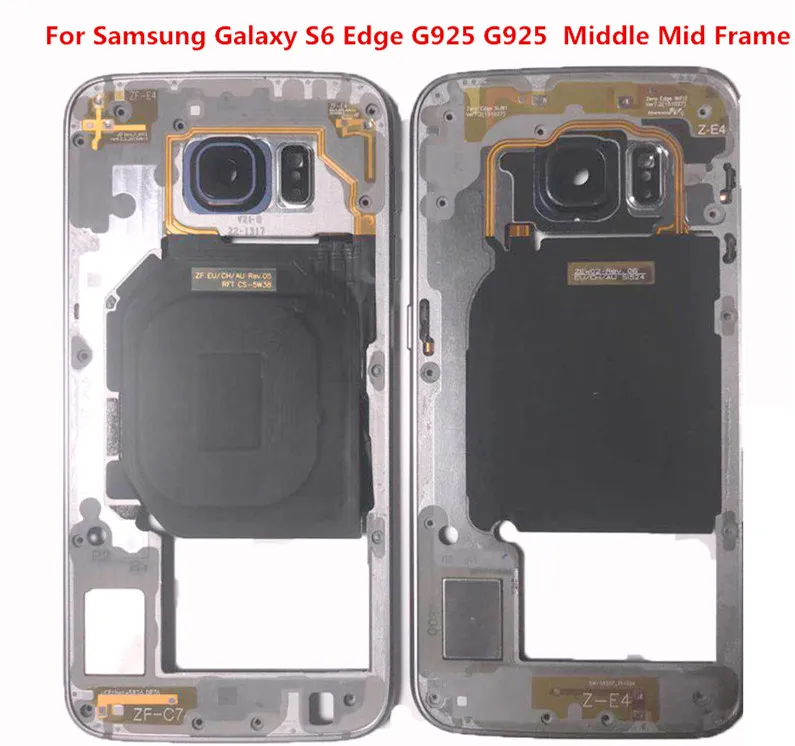 Подарок + средняя рамка пластина корпус Корпус для Samsung Galaxy S6 edge G925 с камерой