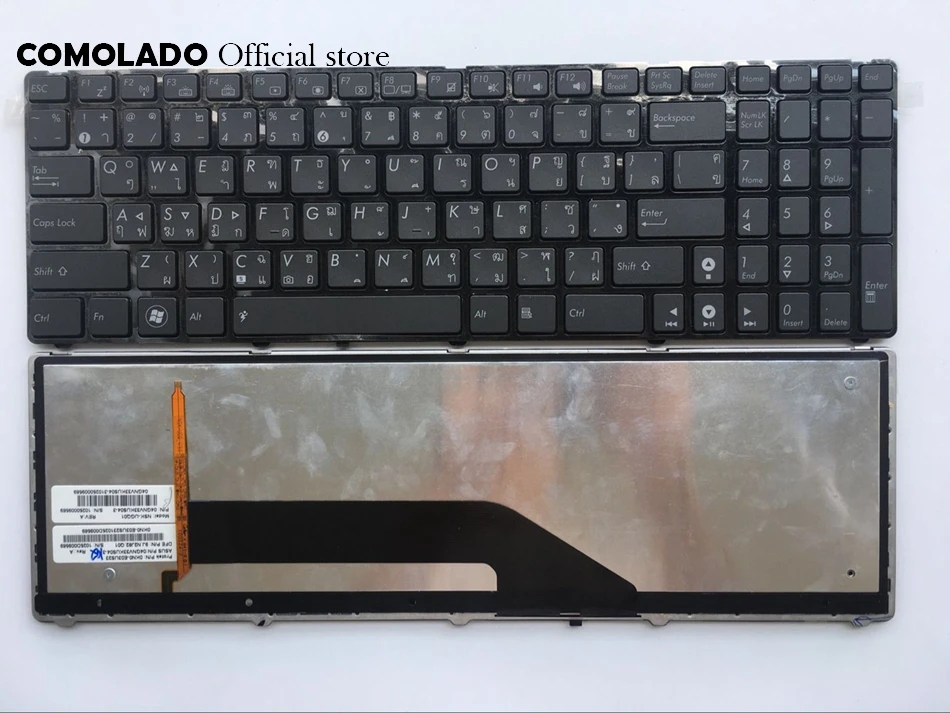 TI Thailand Keyboard forASUS K50 K50A K50C P50 K51 K60 K61 K70 K72 P50IJ F52 F52A F9 Backlight keybaord Layout | Компьютеры и офис