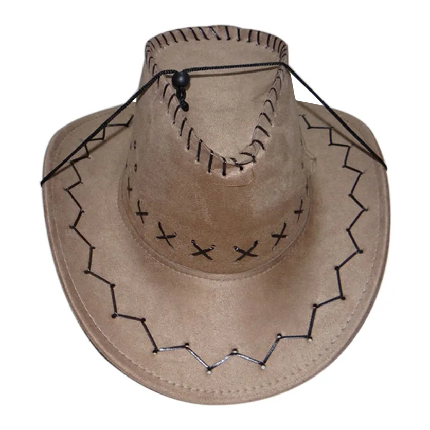 SAF-Горячая ретро унисекс джинсовая дикая западная ковбойская Родео маскарадное платье аксессуары шляпы - Цвет: Khaki