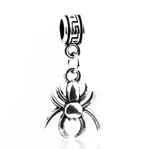 Винтажные бусины-подвески из сплава Пандора в стиле панк с кристаллами и