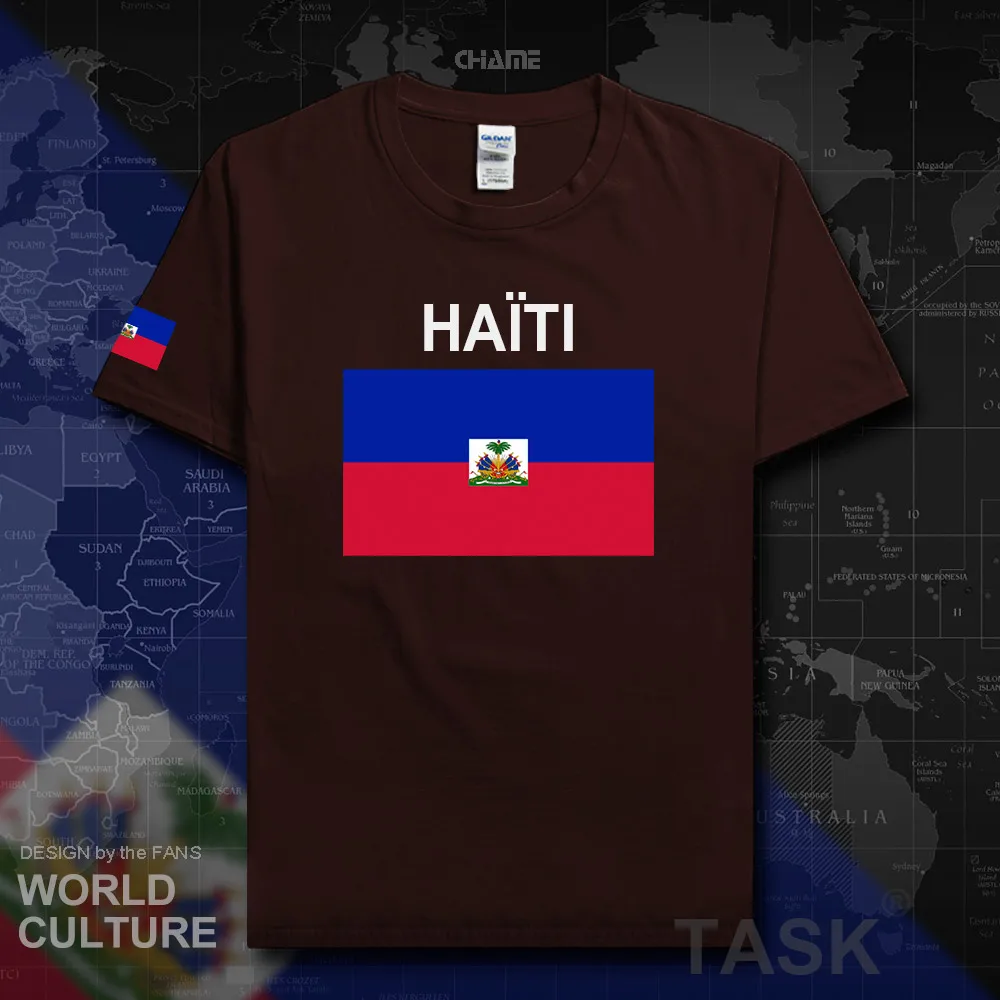 Haiti Haitian Футболка мужская 2018 футболка хлопковая национальная команда 100% одежда