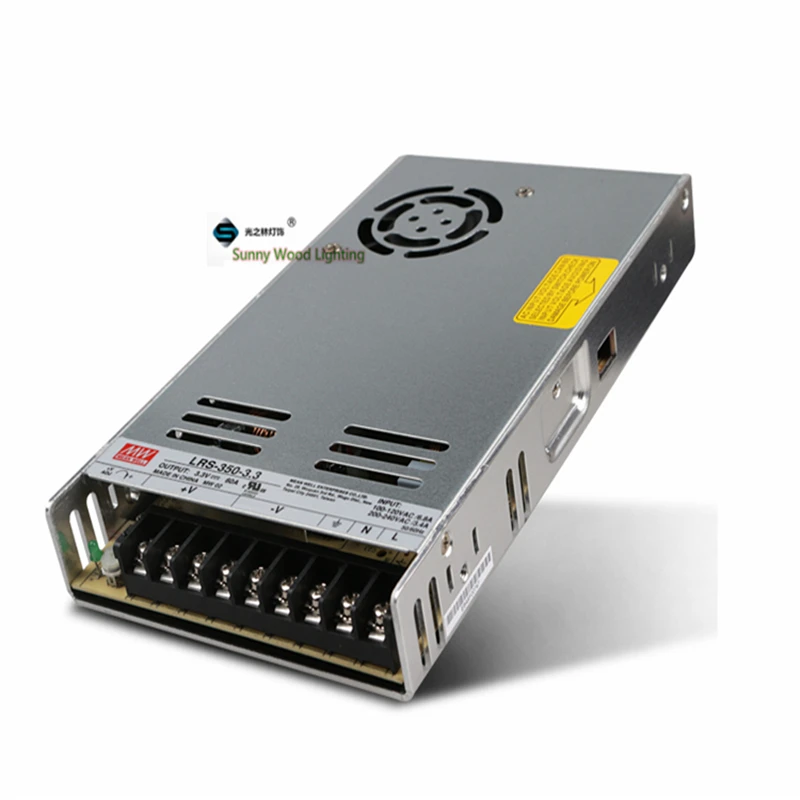 100-240Vac to 3.3VDC 198W 3.3V 60A UL Listed power supply LED screen monitor ultra slim driver LRS-350-3.3 |