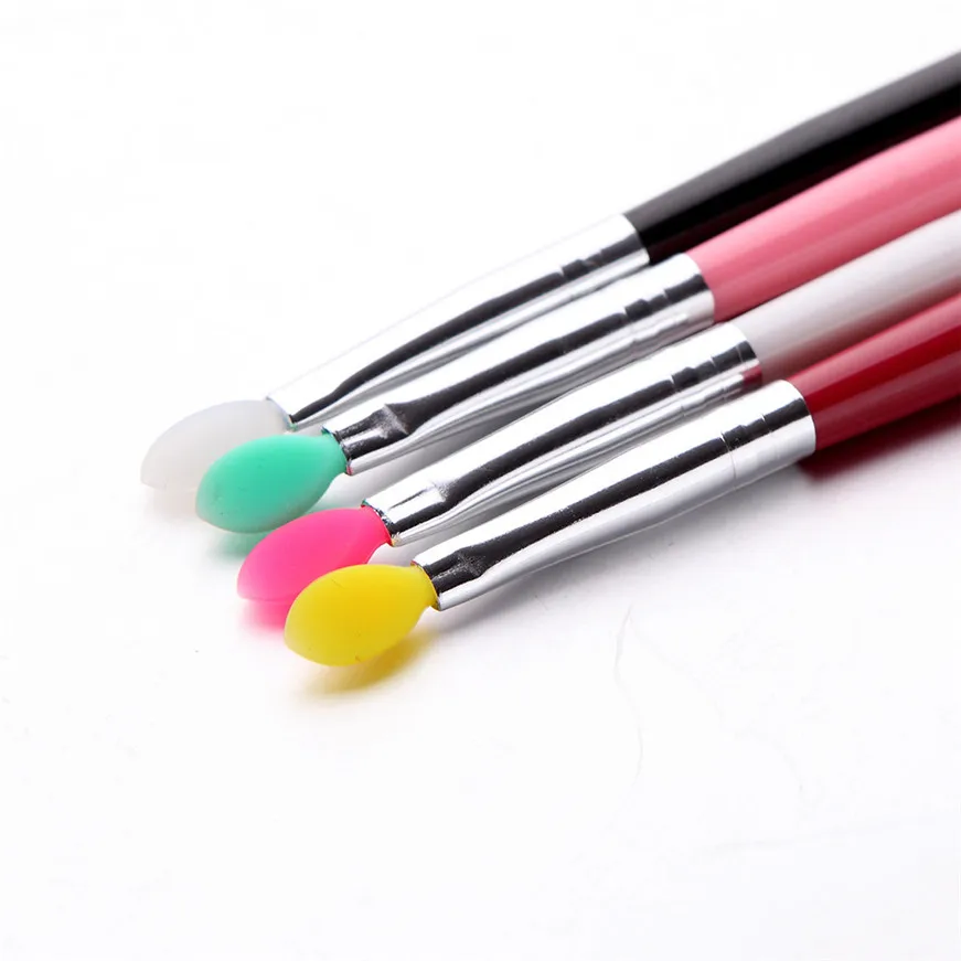 2017 A #4 шт. силиконовая Кисть для макияжа крем консилер румяна тени век гель кисти